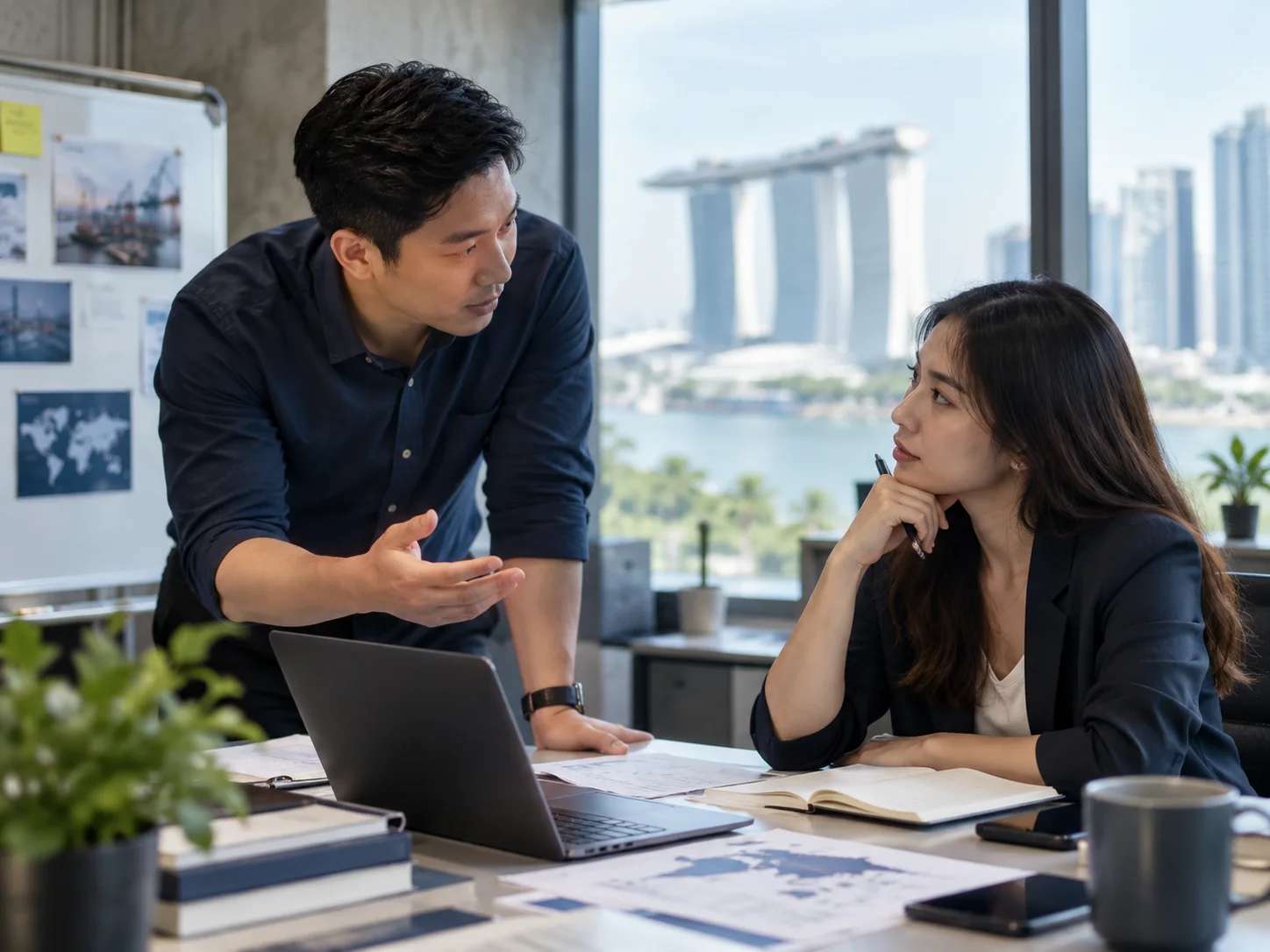 Illustrative Disaster recovery & business continuity planning scene
