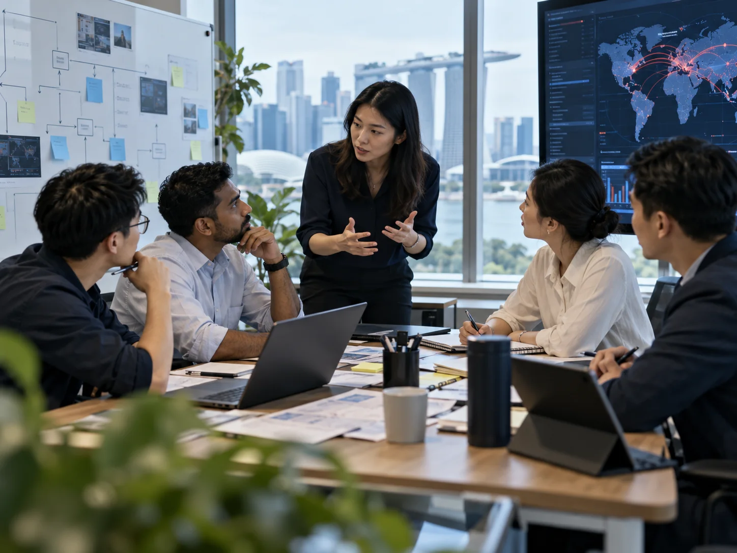 Illustrative Cybersecurity advisory & risk assessment scene