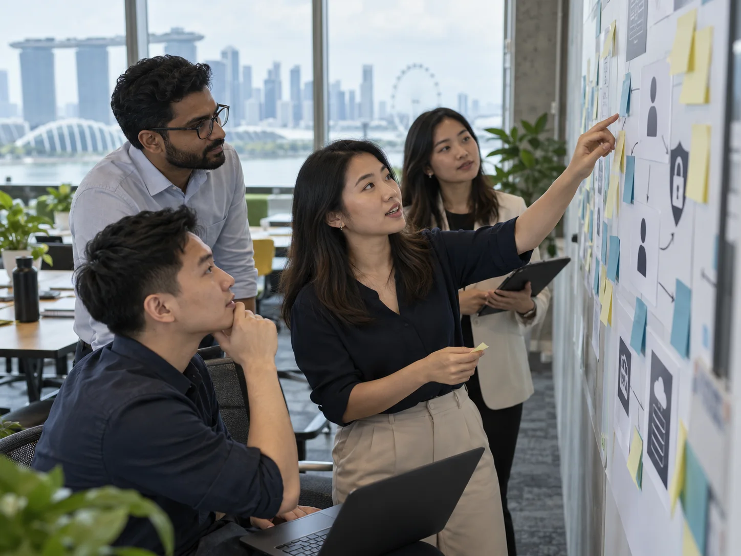 Illustrative Cybersecurity advisory & risk assessment scene