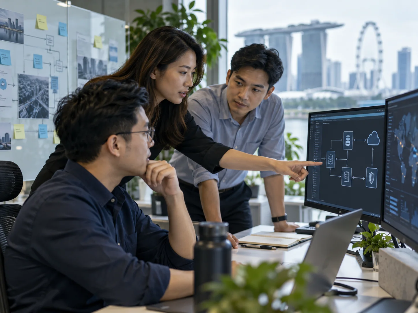Illustrative Cybersecurity advisory & risk assessment scene