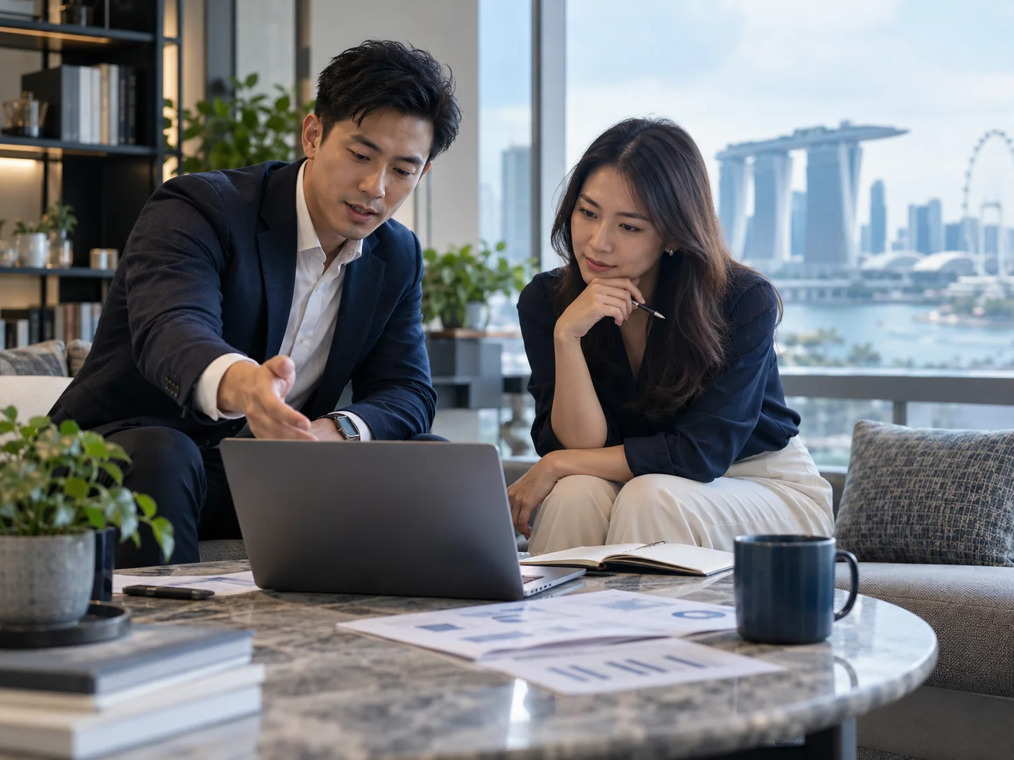 Illustrative IT & digital transformation consulting scene